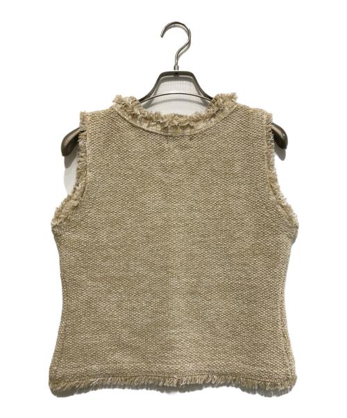 anuans（アニュアンス）anuans (アニュアンス) カールヤーンツイードセットアップ ベージュ サイズ:S 未使用品の古着・服飾アイテム