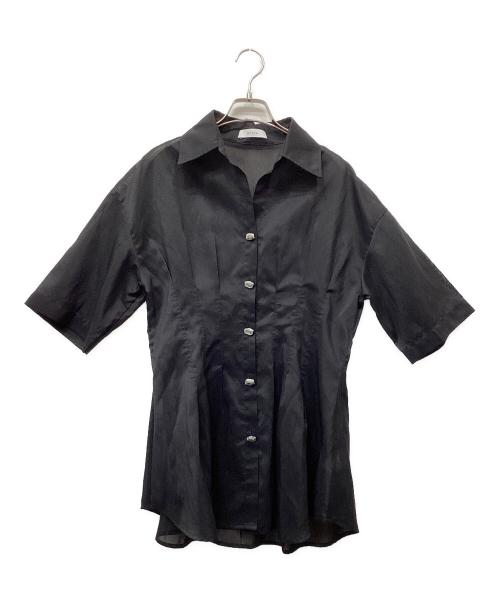 MURRAL（ミューラル）MURRAL (ミューラル) Monochrome tuck shirt ブラック サイズ:Fの古着・服飾アイテム