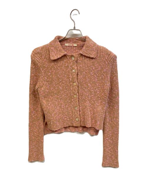 BACCA（バッカ）BACCA (バッカ) コットンメランジェニットカーディガン ベージュ サイズ:Sの古着・服飾アイテム