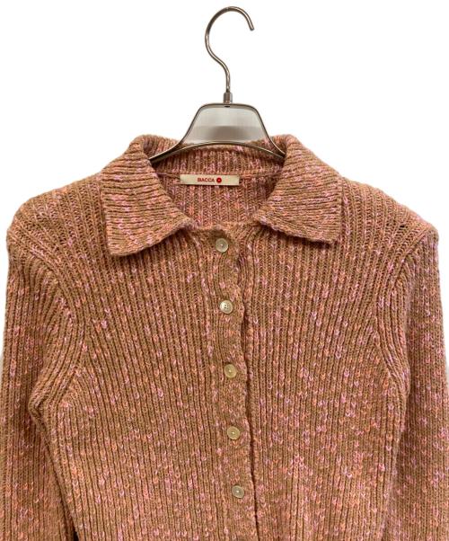 BACCA（バッカ）BACCA (バッカ) コットンメランジェニットカーディガン ベージュ サイズ:Sの古着・服飾アイテム