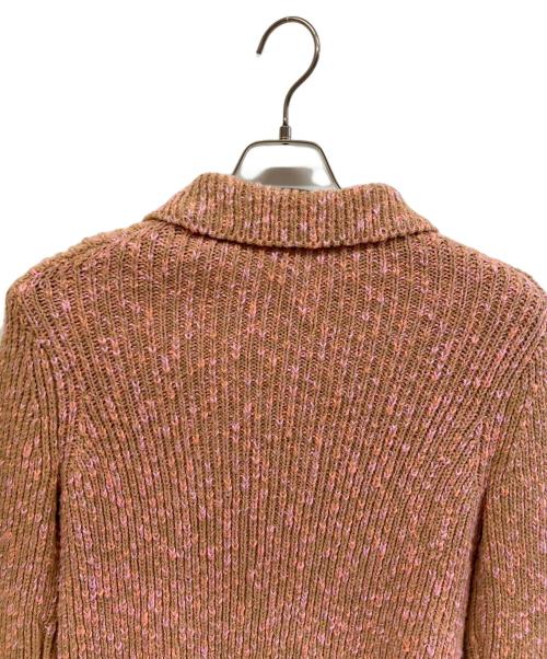BACCA（バッカ）BACCA (バッカ) コットンメランジェニットカーディガン ベージュ サイズ:Sの古着・服飾アイテム