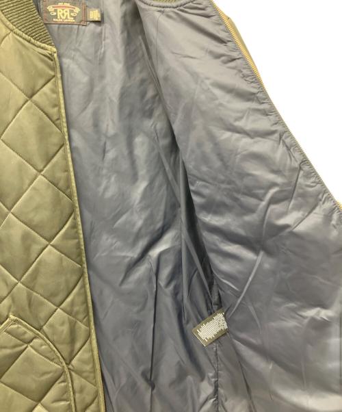 RRL（ダブルアールエル）RRL (ダブルアールエル) キルティング ボンバージャケット カーキ サイズ:Lの古着・服飾アイテム