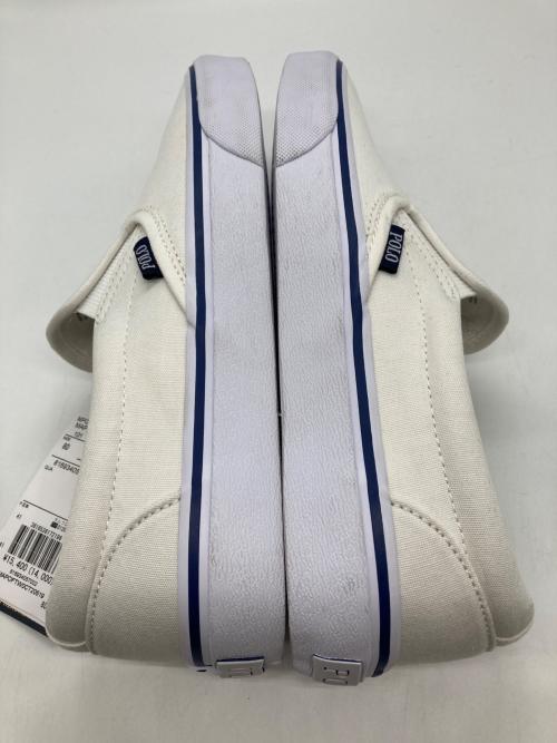 POLO RALPH LAUREN（ポロ・ラルフローレン）POLO RALPH LAUREN (ポロ・ラルフローレン) ポロベア刺繍スリッポン ホワイト サイズ:41の古着・服飾アイテム