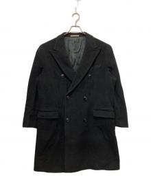 PAOLONI（パオローニ）の古着「カシミヤダブルコート」｜ネイビー