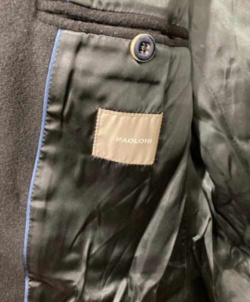 PAOLONI（パオローニ）PAOLONI (パオローニ) カシミヤダブルコート ネイビー サイズ:54の古着・服飾アイテム