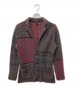 LARDINIラルディーニ）の古着「ニットテーラードジャケット」｜グレー