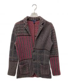 LARDINI（ラルディーニ）の古着「ニットテーラードジャケット」｜グレー