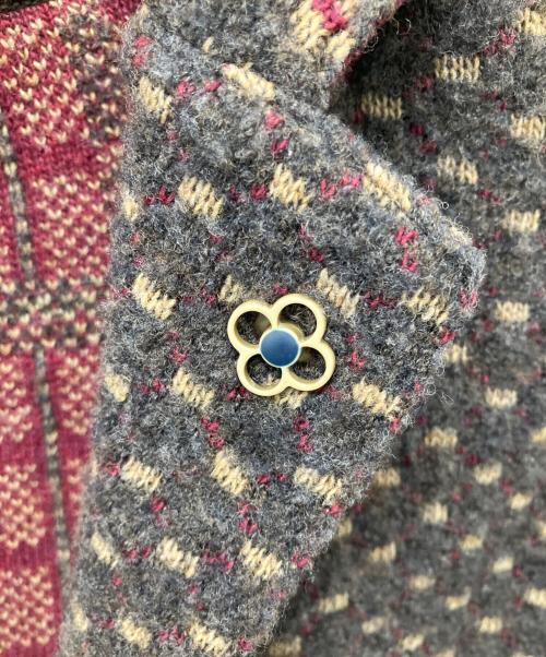 LARDINI（ラルディーニ）LARDINI (ラルディーニ) ニットテーラードジャケット グレー サイズ:Sの古着・服飾アイテム