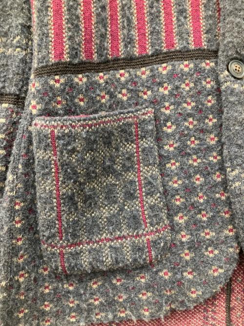 LARDINI（ラルディーニ）LARDINI (ラルディーニ) ニットテーラードジャケット グレー サイズ:Sの古着・服飾アイテム