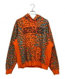 AWAKE（アウェイク）の古着「レオパード柄プルオーバーパーカー」｜オレンジ