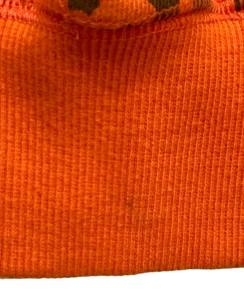 AWAKE（アウェイク）AWAKE (アウェイク) レオパード柄プルオーバーパーカー オレンジ サイズ:Mの古着・服飾アイテム