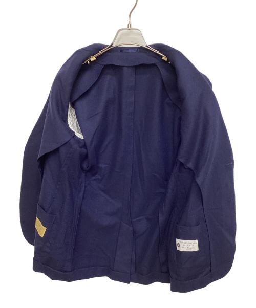 TOMORROW LAND PILGRIM（トゥモローランド ピルグリム）TOMORROW LAND PILGRIM (トゥモローランド ピルグリム) CARLO BARBERA (カルロバルベラ) カシミヤジャージー シングルブレステッド2Bジャケット ネイビー サイズ:46の古着・服飾アイテム