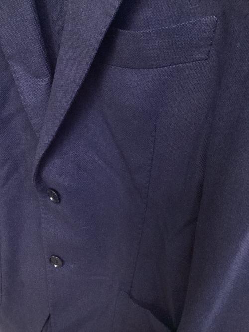 TOMORROW LAND PILGRIM（トゥモローランド ピルグリム）TOMORROW LAND PILGRIM (トゥモローランド ピルグリム) CARLO BARBERA (カルロバルベラ) カシミヤジャージー シングルブレステッド2Bジャケット ネイビー サイズ:46の古着・服飾アイテム