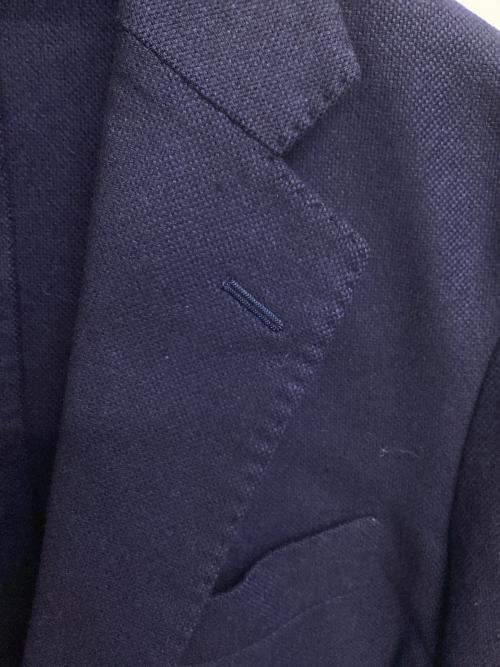 TOMORROW LAND PILGRIM（トゥモローランド ピルグリム）TOMORROW LAND PILGRIM (トゥモローランド ピルグリム) CARLO BARBERA (カルロバルベラ) カシミヤジャージー シングルブレステッド2Bジャケット ネイビー サイズ:46の古着・服飾アイテム