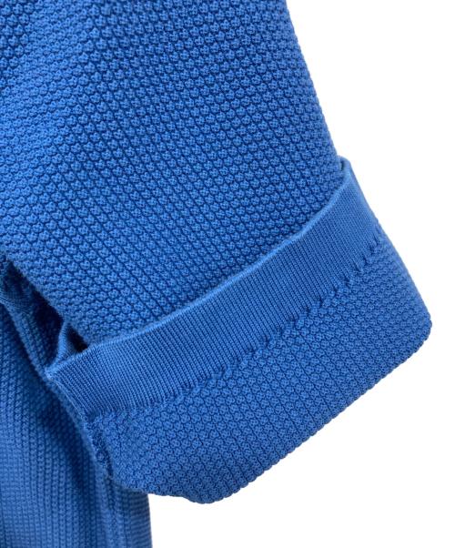 LANVIN（ランバン）LANVIN (ランバン) DEMON PIQUE POLO COLLAR S/S SWEATER ブルー サイズ:48の古着・服飾アイテム