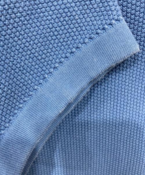 LANVIN（ランバン）LANVIN (ランバン) DEMON PIQUE POLO COLLAR S/S SWEATER ブルー サイズ:48の古着・服飾アイテム