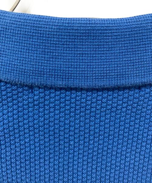 LANVIN（ランバン）LANVIN (ランバン) DEMON PIQUE POLO COLLAR S/S SWEATER ブルー サイズ:48の古着・服飾アイテム
