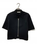 WRAPINKNOTラッピンノット）の古着「ジップショートニット」｜ブラック