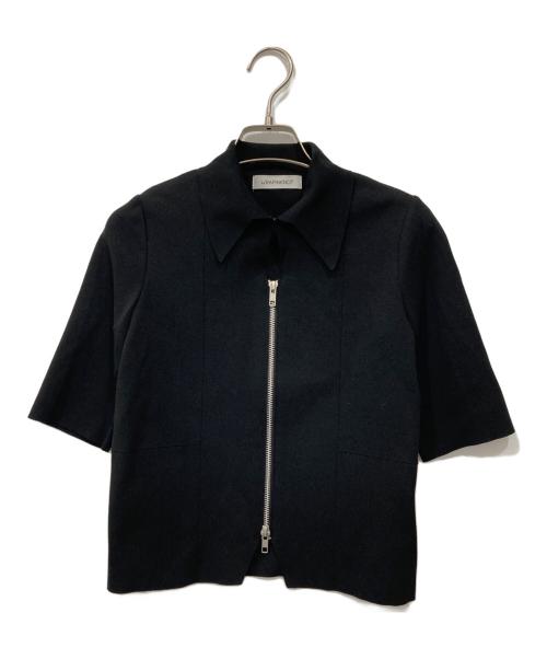 WRAPINKNOT（ラッピンノット）WRAPINKNOT (ラッピンノット) ジップショートニット ブラックの古着・服飾アイテム