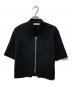 WRAPINKNOT（ラッピンノット）の古着「ジップショートニット」｜ブラック