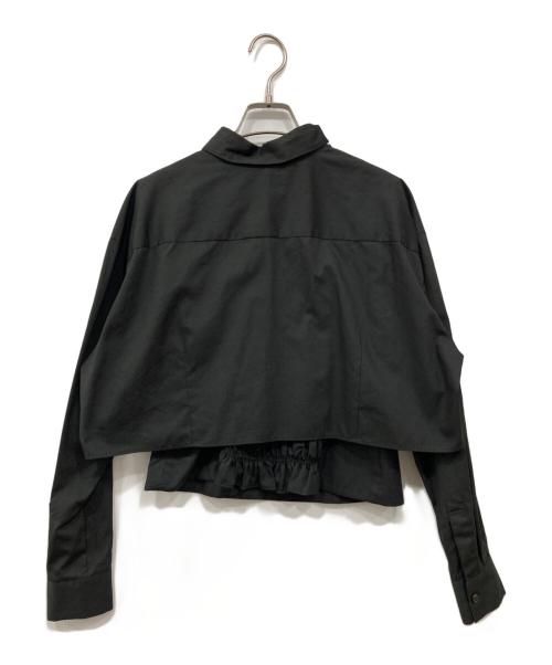 Noble（ノーブル）Noble (ノーブル) シャーリングキャミクロップドシャツセット チャコールグレー サイズ:Freeの古着・服飾アイテム