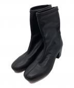 ZARAザラ）の古着「ソフトブロックヒールショートブーツ」｜ブラック