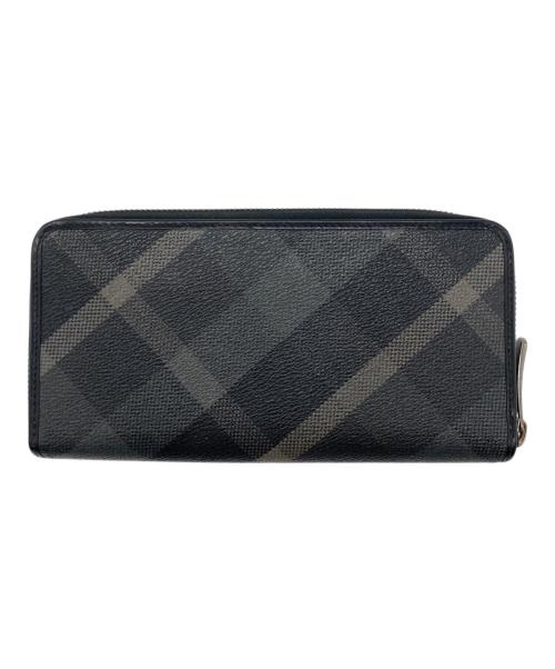 BLACK LABEL CRESTBRIDGE（ブラックレーベル クレストブリッジ）BLACK LABEL CRESTBRIDGE (ブラックレーベル クレストブリッジ) チェックロングウォレット グレーの古着・服飾アイテム