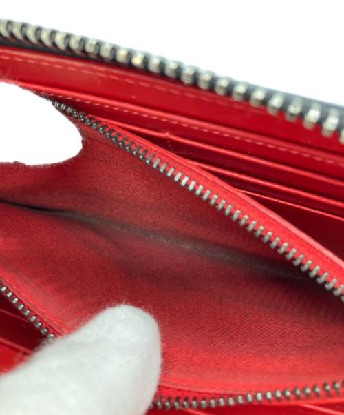Christian Louboutin（クリスチャン・ルブタン）Christian Louboutin (クリスチャン・ルブタン) PANETTONE SPIKE　ラウンドファスナーウォレット　長財布 ブラックの古着・服飾アイテム