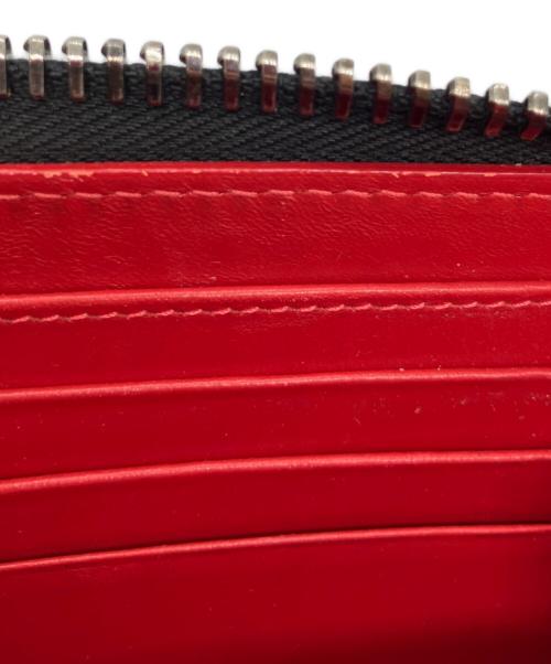 Christian Louboutin（クリスチャン・ルブタン）Christian Louboutin (クリスチャン・ルブタン) PANETTONE SPIKE　ラウンドファスナーウォレット　長財布 ブラックの古着・服飾アイテム