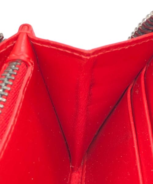 Christian Louboutin（クリスチャン・ルブタン）Christian Louboutin (クリスチャン・ルブタン) PANETTONE SPIKE　ラウンドファスナーウォレット　長財布 ブラックの古着・服飾アイテム