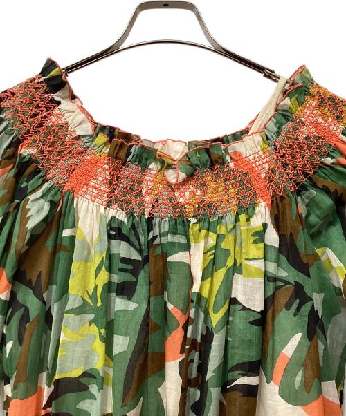 49AV junko shimada（フォーティーナインアベニュージュンコシマダ）49AV junko shimada (フォーティーナインアベニュージュンコシマダ) シャーリングワンピース グリーン サイズ:38 未使用品の古着・服飾アイテム