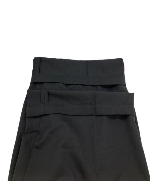 MAISON SPECIAL（メゾンスペシャル）MAISON SPECIAL (メゾンスペシャル) Wool Mix Continuous Tow-Tuck Wide Pants　ウールミックスコンティニュアスツータックワイドパンツ ブラック サイズ:SIZE 1の古着・服飾アイテム