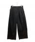 MAISON SPECIAL（メゾンスペシャル）の古着「Wool Mix Continuous Tow-Tuck Wide Pants　ウールミックスコンティニュアスツータックワイドパンツ」｜ブラック