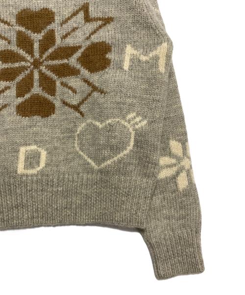 HUMAN MADE（ヒューマンメイド）HUMAN MADE (ヒューマンメイド) SNOWFLAKE KNIT SWEATER グレー サイズ:Sの古着・服飾アイテム