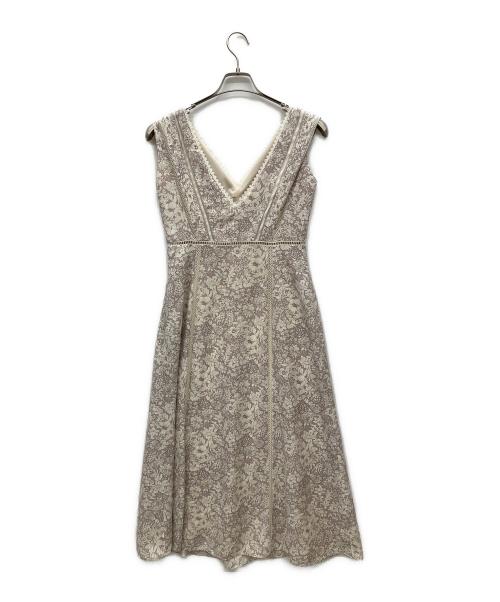 HER LIP TO（ハーリップトゥ）HER LIP TO (ハーリップトゥ) lace trimmed floral dress パープル サイズ:Mの古着・服飾アイテム
