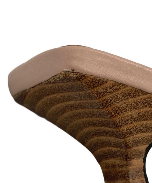 HER LIP TO（ハーリップトゥ）Her lip to (ハーリップトゥ) Linen Blend Crystal Mules / リネン ブレンド クリスタル ミュール ベージュ サイズ:38の古着・服飾アイテム