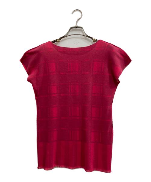 ISSEY MIYAKE（イッセイミヤケ）ISSEY MIYAKE (イッセイミヤケ) フリンジカットソー レッド サイズ:2の古着・服飾アイテム