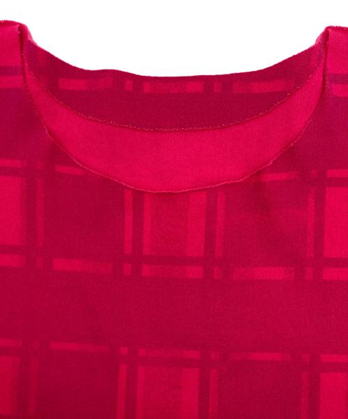 ISSEY MIYAKE（イッセイミヤケ）ISSEY MIYAKE (イッセイミヤケ) フリンジカットソー レッド サイズ:2の古着・服飾アイテム