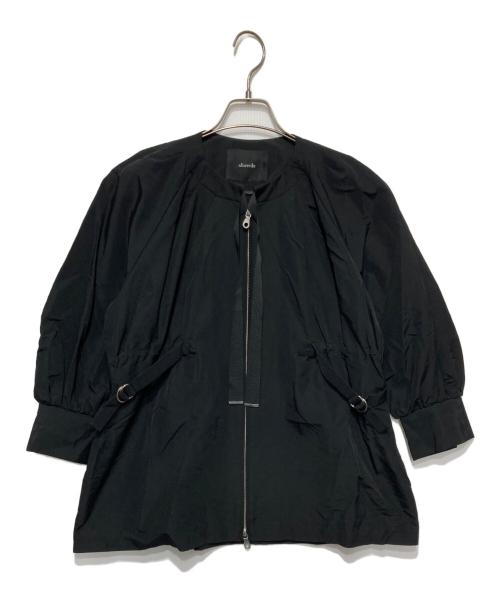 allureville（アルアバイル）allureville (アルアバイル) ソフトメモリーグログランブルゾン ブラック サイズ:2の古着・服飾アイテム