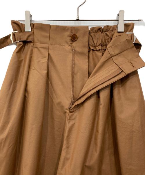 MACPHEE（マカフィー）MACPHEE (マカフィー) クリスピータフタ タックワイドパンツ ブラウン サイズ:36の古着・服飾アイテム
