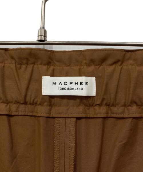 MACPHEE（マカフィー）MACPHEE (マカフィー) クリスピータフタ タックワイドパンツ ブラウン サイズ:36の古着・服飾アイテム