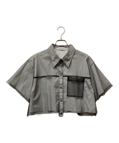 MAISON SPECIAL（メゾンスペシャル）MAISON SPECIAL (メゾンスペシャル) See-through Layered Tulle Shirt グレー×ブラック サイズ:FREEの古着・服飾アイテム