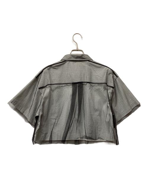 MAISON SPECIAL（メゾンスペシャル）MAISON SPECIAL (メゾンスペシャル) See-through Layered Tulle Shirt グレー×ブラック サイズ:FREEの古着・服飾アイテム