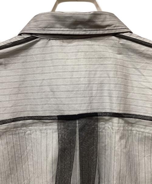 MAISON SPECIAL（メゾンスペシャル）MAISON SPECIAL (メゾンスペシャル) See-through Layered Tulle Shirt グレー×ブラック サイズ:FREEの古着・服飾アイテム