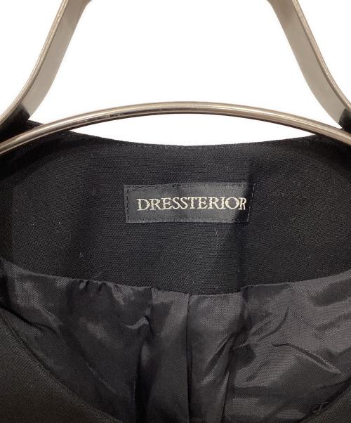 DRESSTERIOR（ドレステリア）DRESSTERIOR (ドレステリア) ブラックフォーマルノーカラージャケット ブラック サイズ:40の古着・服飾アイテム