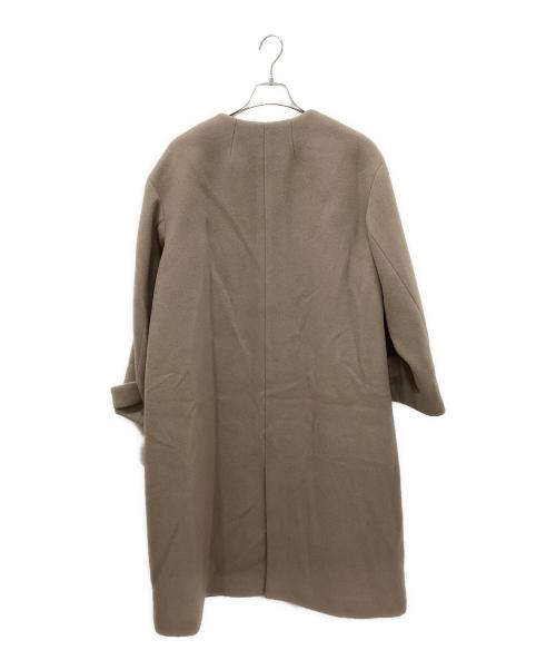 green label relaxing（グリーンレーベルリラクシング）green label relaxing (グリーンレーベルリラクシング) SENTDALE WOOL セントデールウール ノーカラー コート ブラウン サイズ:44の古着・服飾アイテム