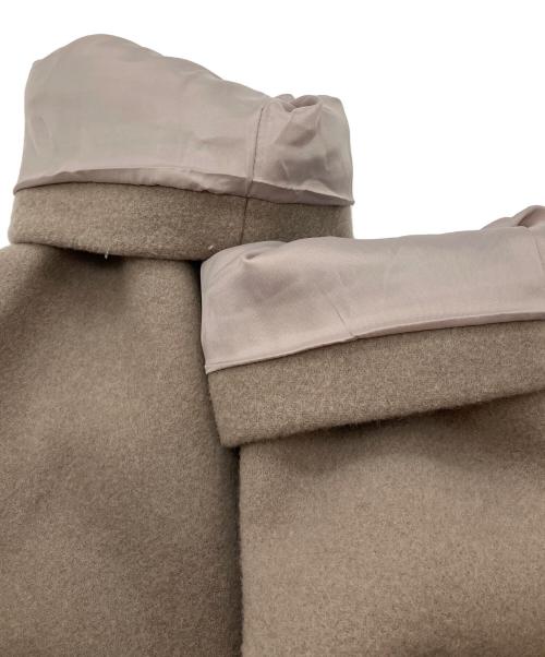 green label relaxing（グリーンレーベルリラクシング）green label relaxing (グリーンレーベルリラクシング) SENTDALE WOOL セントデールウール ノーカラー コート ブラウン サイズ:44の古着・服飾アイテム