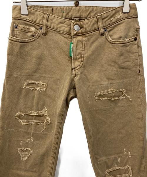DSQUARED2（ディースクエアード）DSQUARED2 (ディースクエアード) Jennifer Cropped Jean ベージュ サイズ:34の古着・服飾アイテム