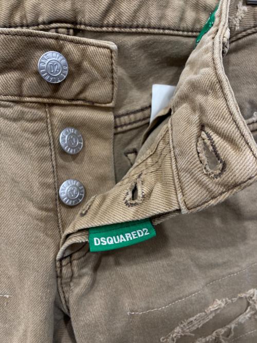 DSQUARED2（ディースクエアード）DSQUARED2 (ディースクエアード) Jennifer Cropped Jean ベージュ サイズ:34の古着・服飾アイテム