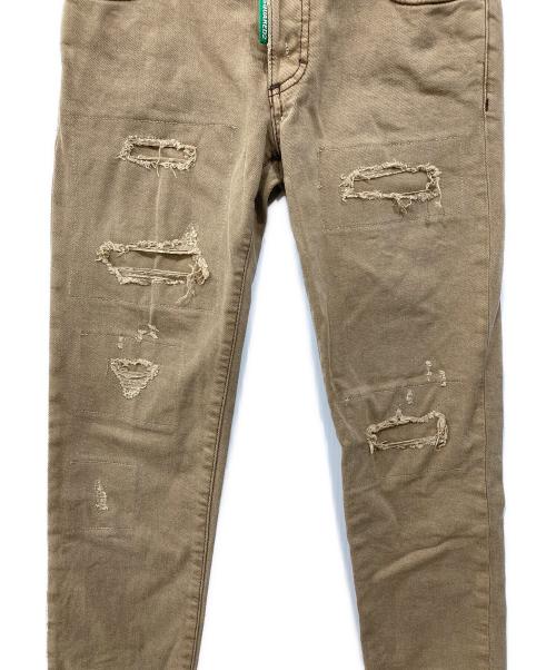 DSQUARED2（ディースクエアード）DSQUARED2 (ディースクエアード) Jennifer Cropped Jean ベージュ サイズ:34の古着・服飾アイテム